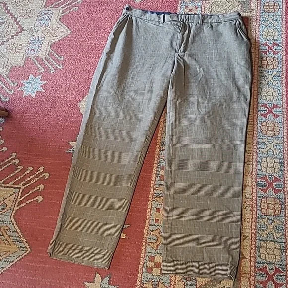 RALPH LAUREN POLO CHECKERED HOUNDSTOOTH PLAID TROUSER PANTS 38x32